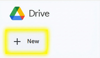 New button in Google Drive